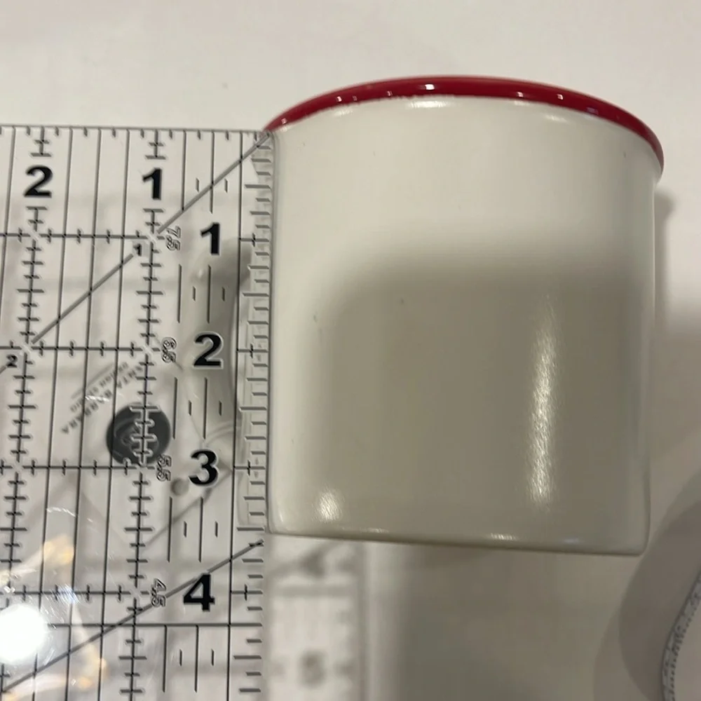 NWT Santa Barbara‎ Design Studio BAH HUMBUG 16oz Coffee Mug Cream and Red Cute!